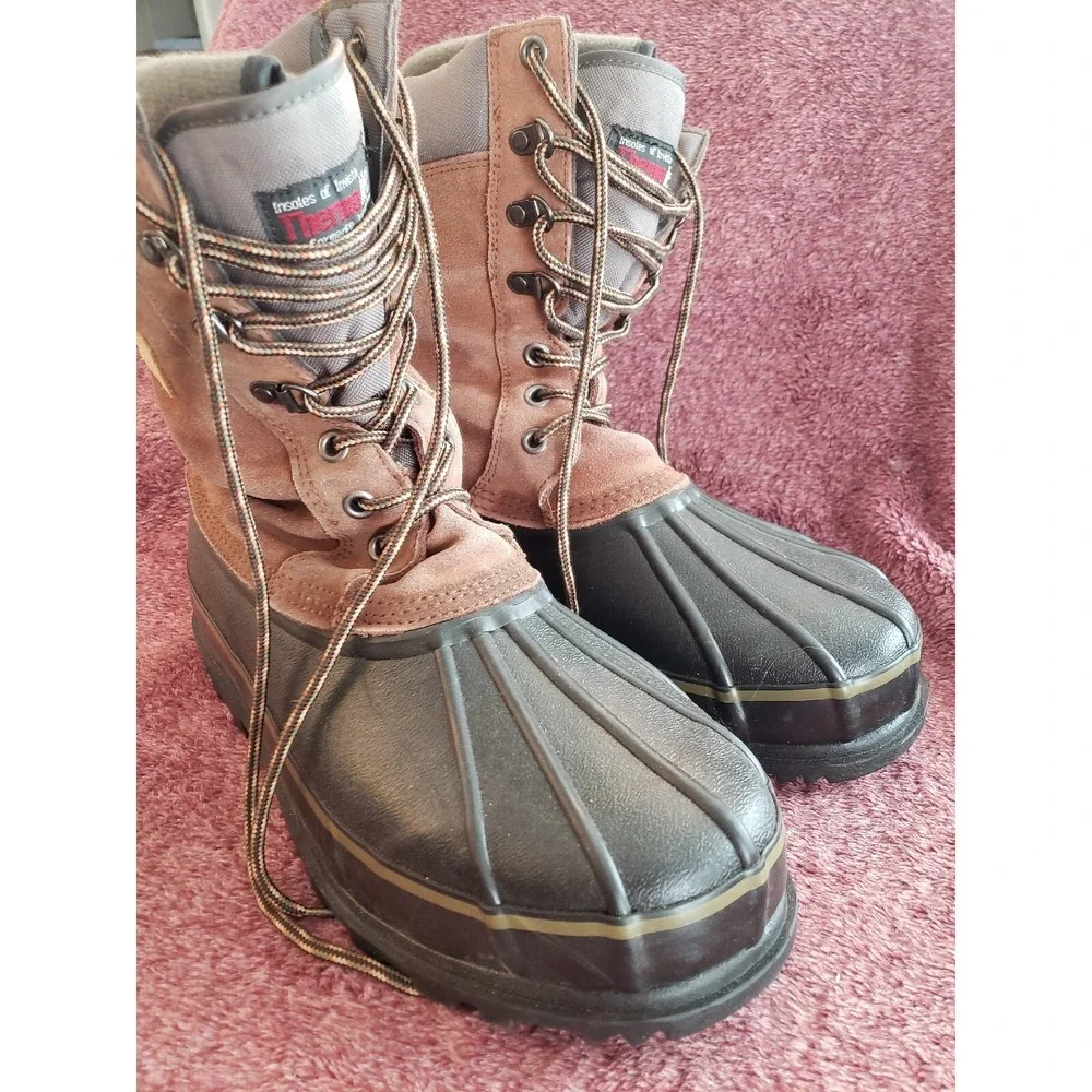 Tingley Thermo-lite Insulated Winter Waterproof Bottom Boots Size 11 Black Brown
